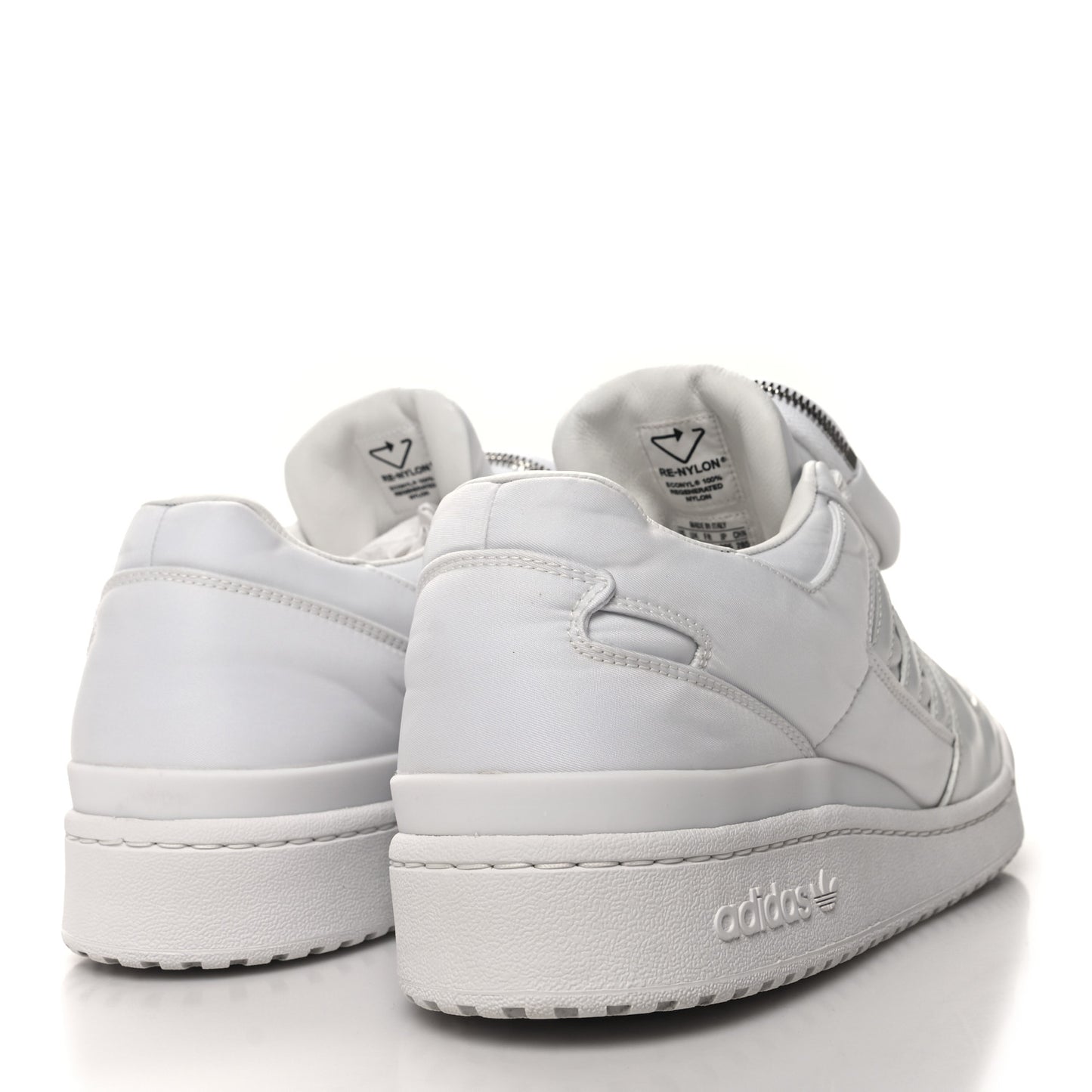 X ADIDAS Re-Nylon Gabardine Metal Triangle Logo Mens Wheel Pouch Pocket Low Top Sneakers 11 White