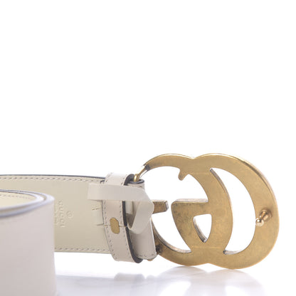 Gucci Calfskin Double G 40mm Belt 85 34 Mystic White 4 of 8