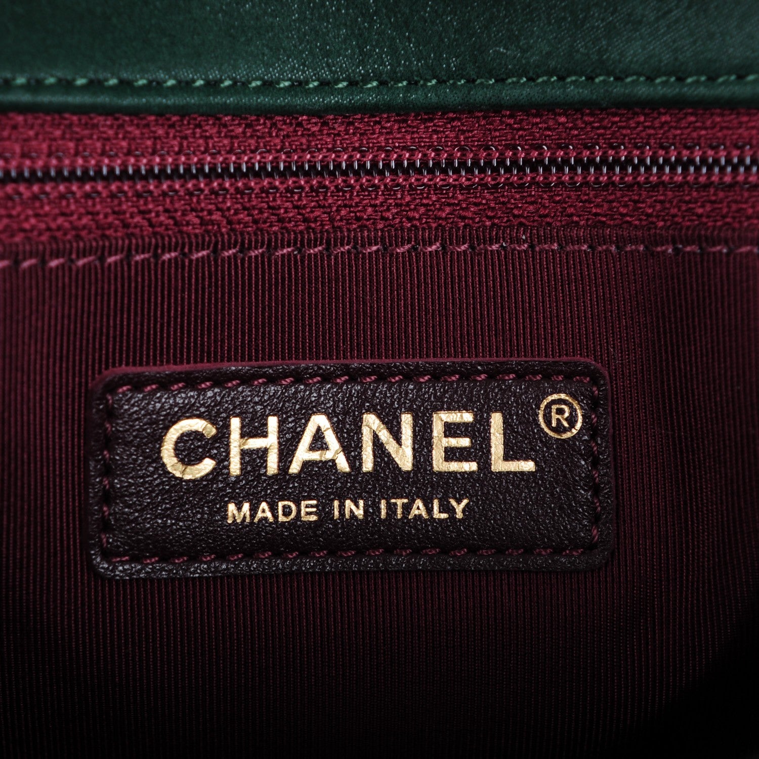 Chanel Metallic Calfskin Quilted Jumbo Happy Stitch Flap Green 7 of 9
