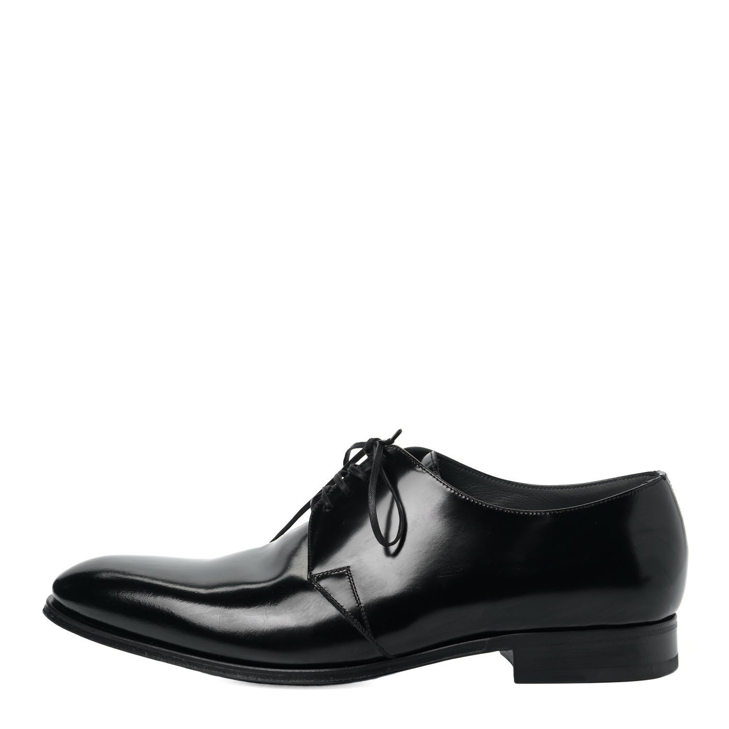 Christian Dior Polished Calfskin Mens Derby Shoe 44 Black 1 of 10