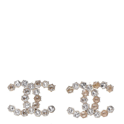 Chanel Crystal Pearl CC Earrings Light Gold 1 of 4