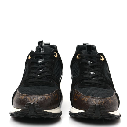 Louis Vuitton Suede Monogram Run Away Sneakers 38.5 Black 2 of 8