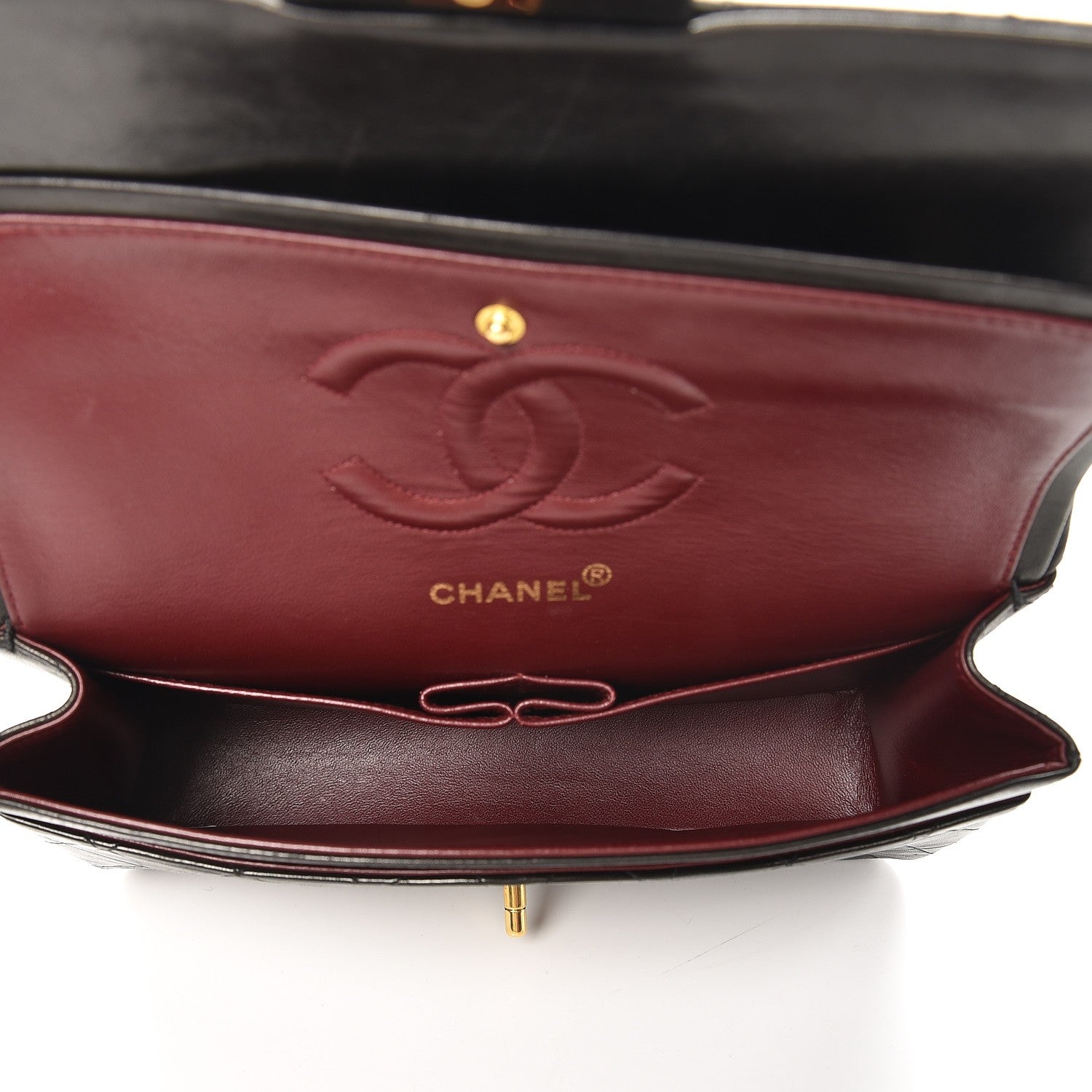 Chanel Lambskin Quilted Medium Double Flap Black 6 of 10