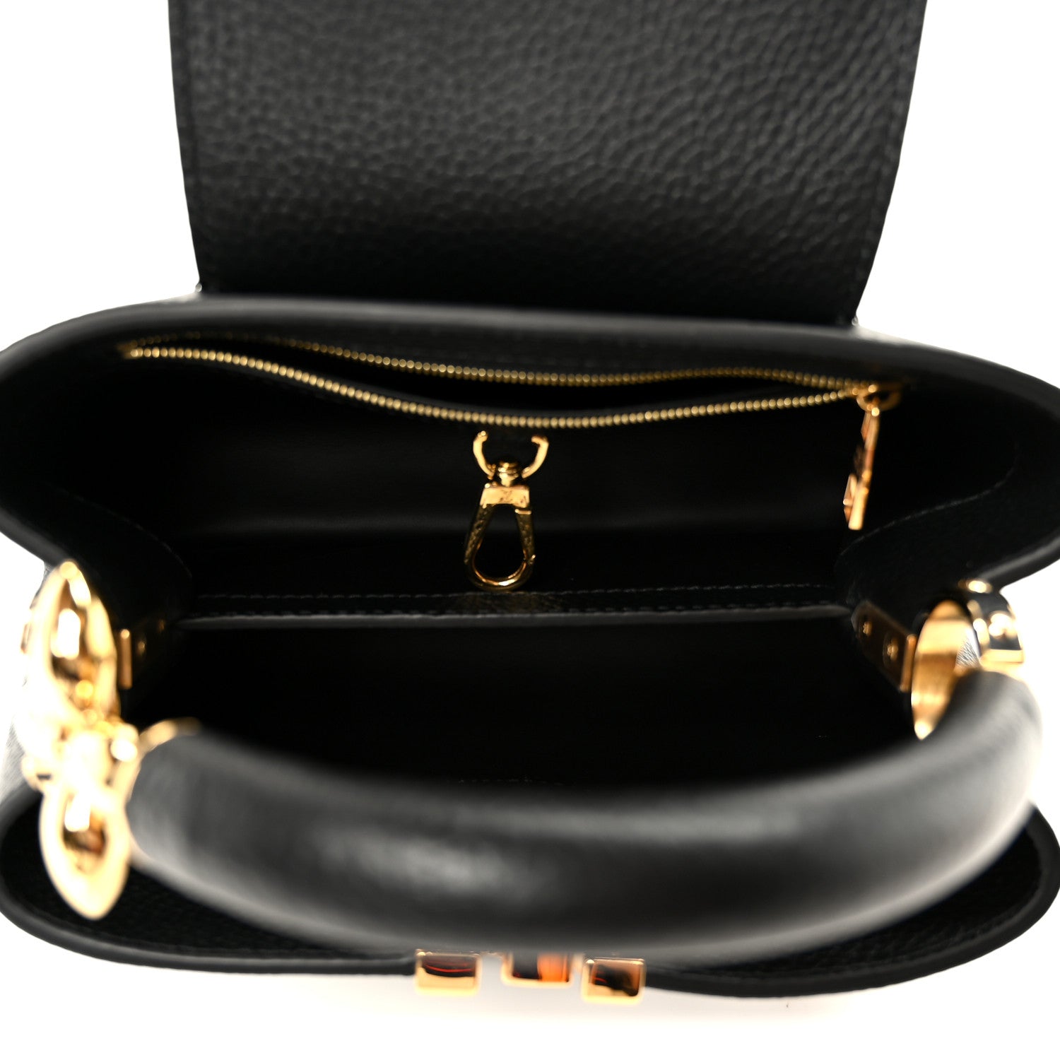 Louis Vuitton Taurillon Embellished Flower Handle Capucines BB  Black 5 of 9
