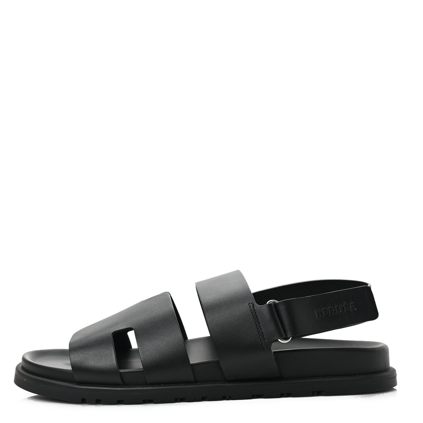 Calfskin Mens Genius Sandals 42 Black