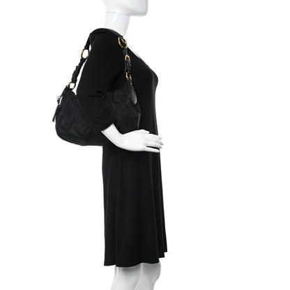 Prada Tessuto Nylon Shoulder Bag Black 2 of 10