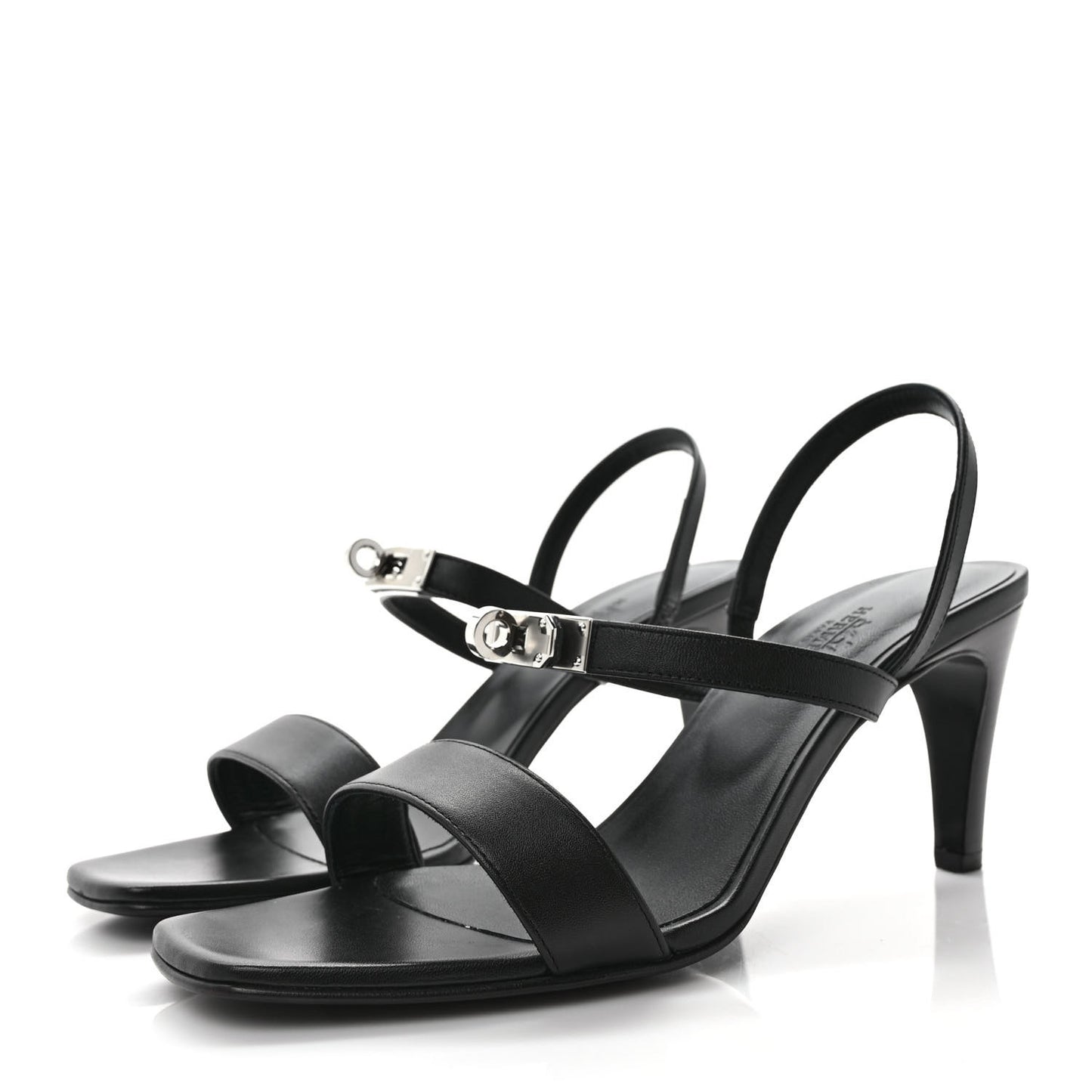 Calfskin Glamour 75 Sandals 39 Black