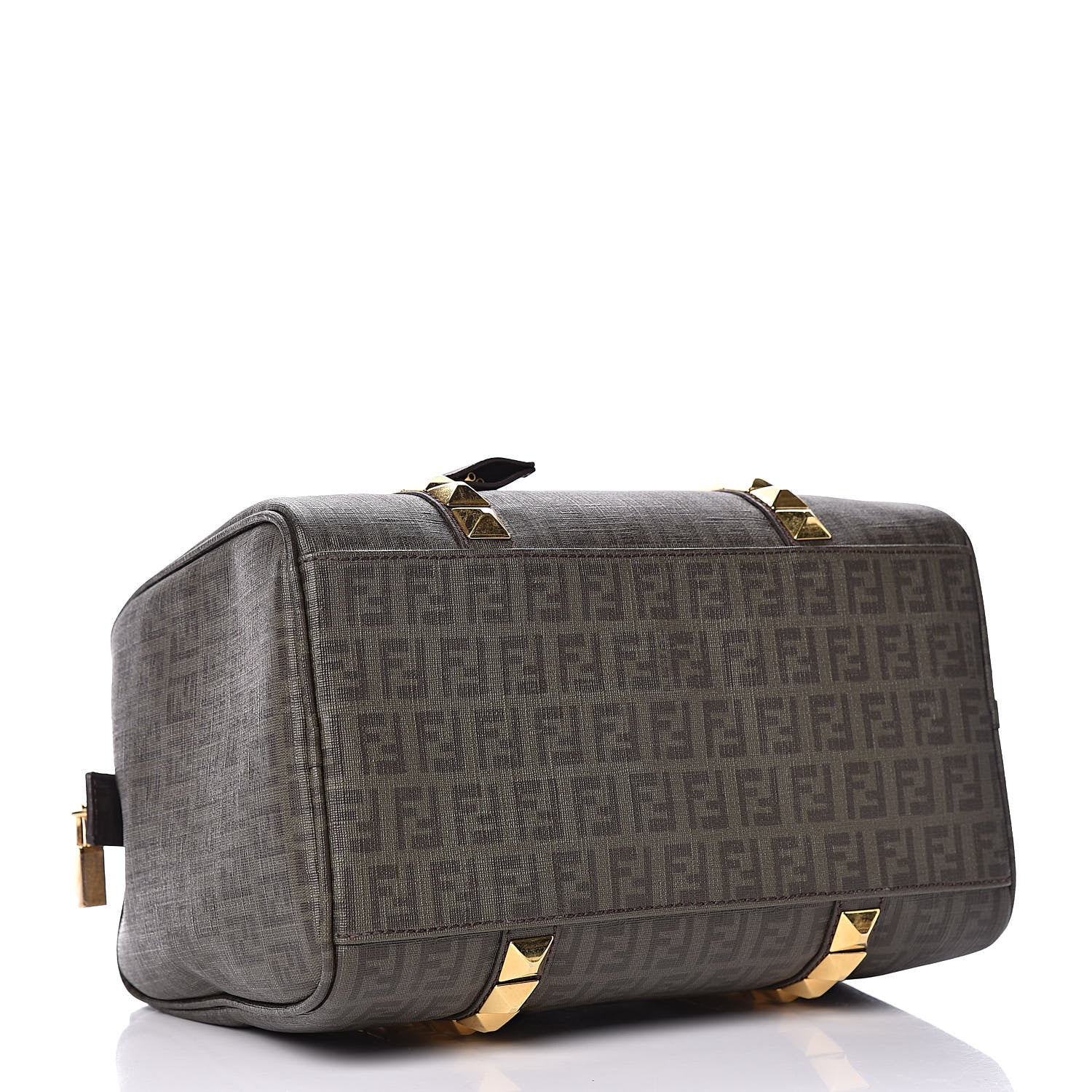 Fendi Zucchino Spalmati Studded Small Forever Boston Verde 4 of 10