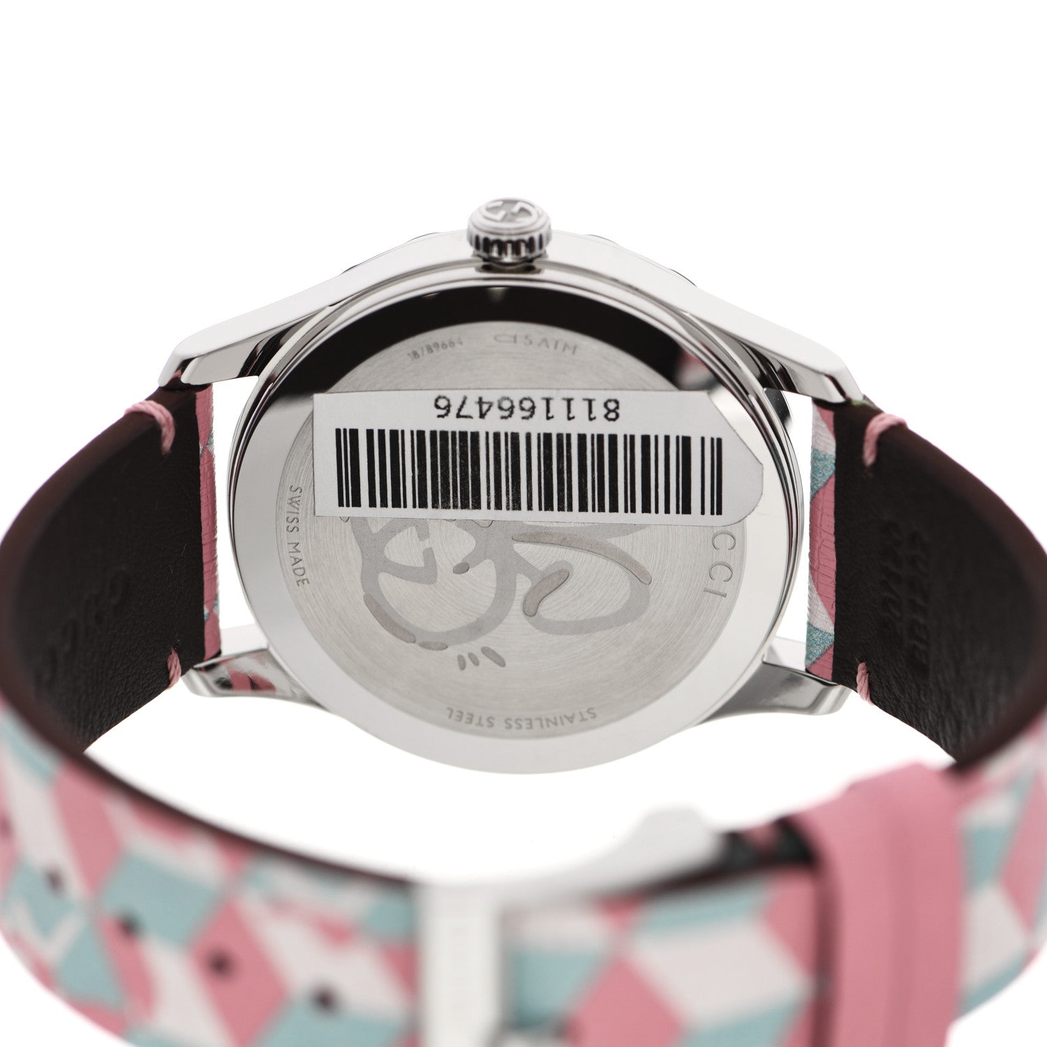 Gucci Stainless Steel Calfskin 38mm G-Timeless Bunny Quartz Watch 4 of 5