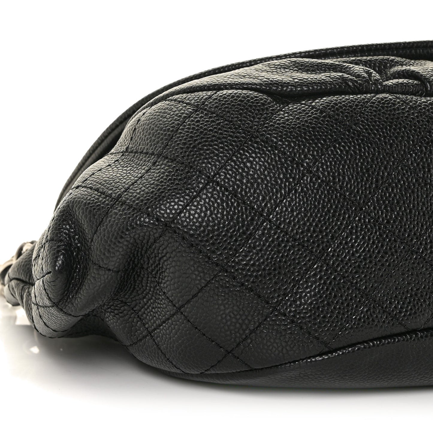 Caviar Half Moon Large Flap Black