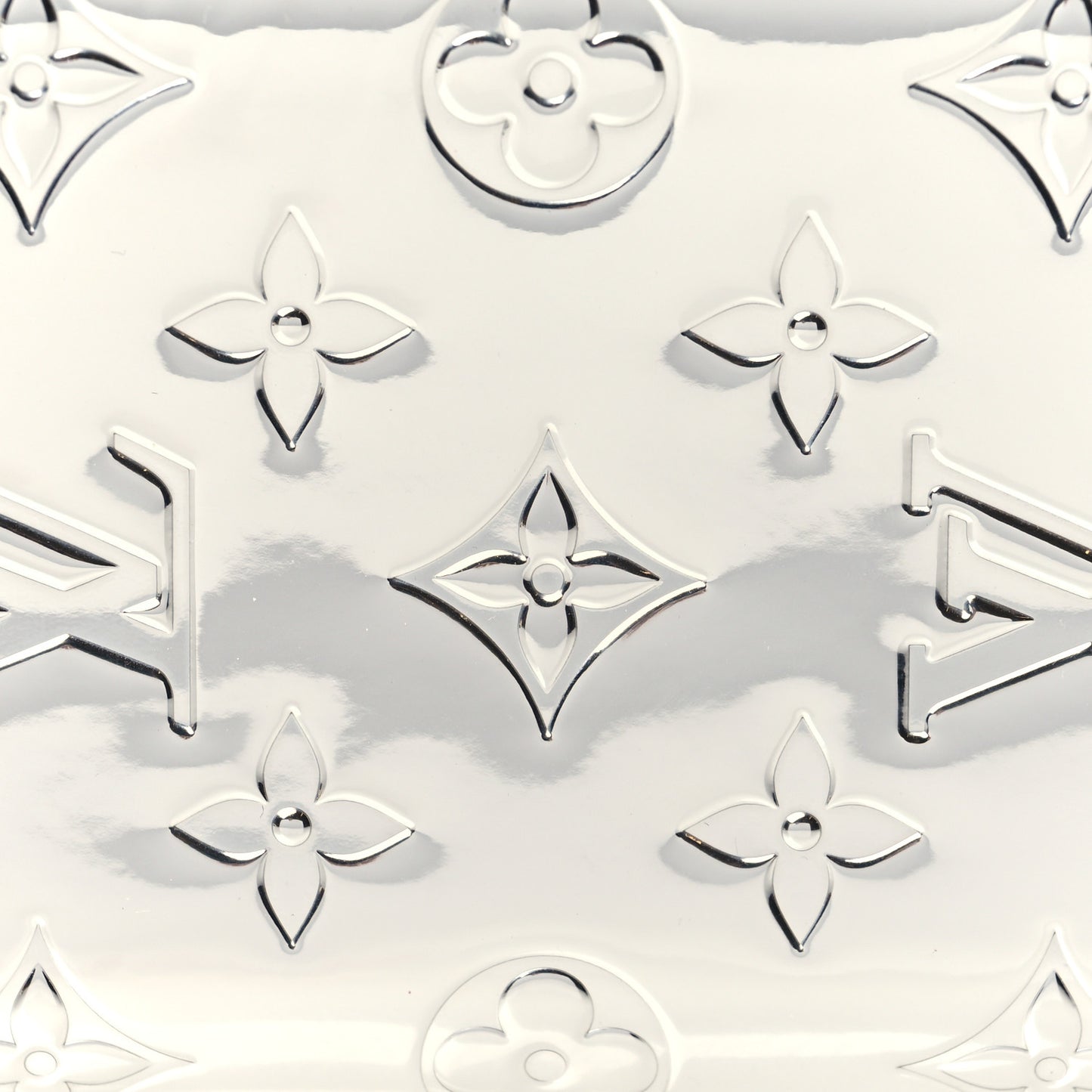 Monogram Mirror Zippy Wallet Silver