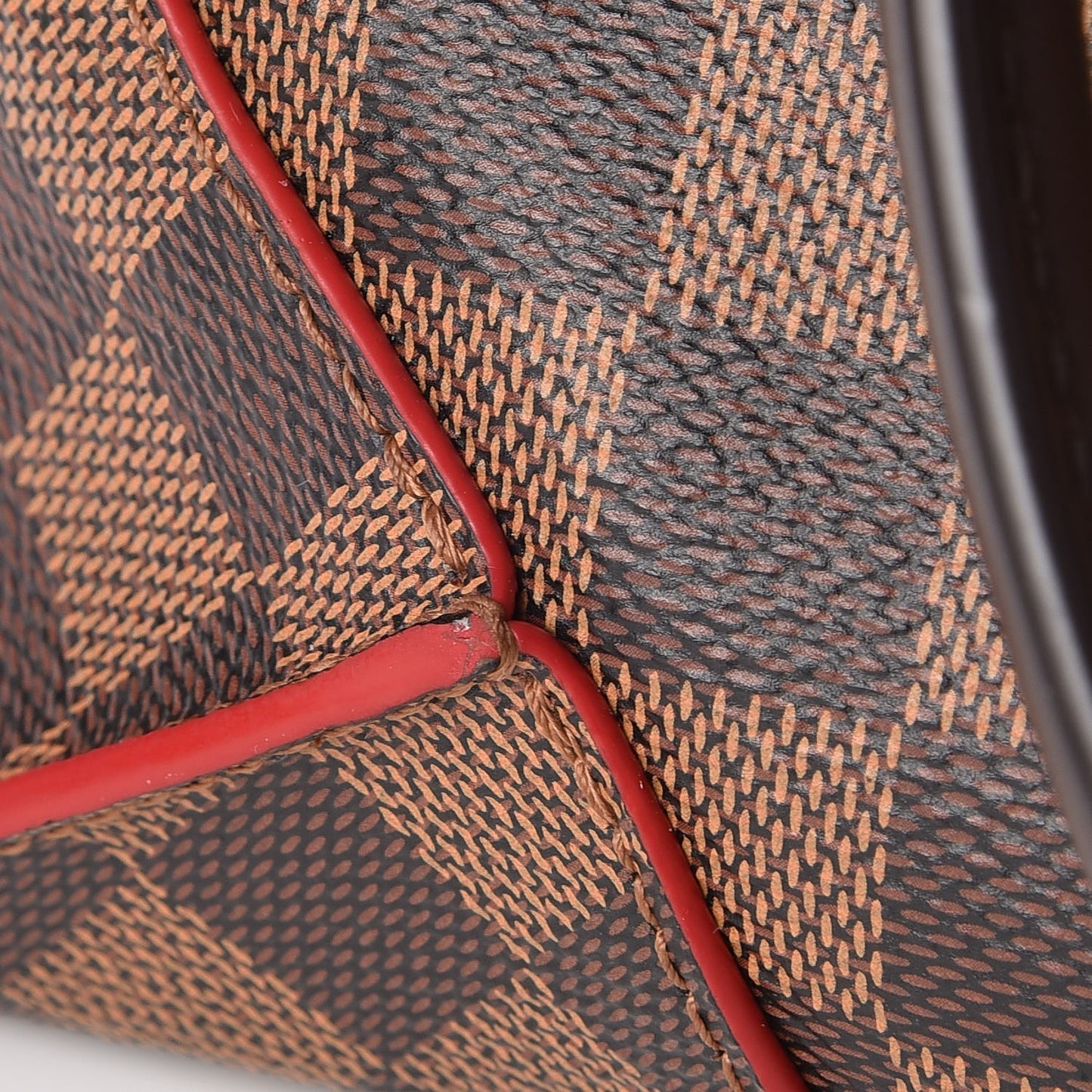 Damier Ebene Caissa Tote MM Cherry