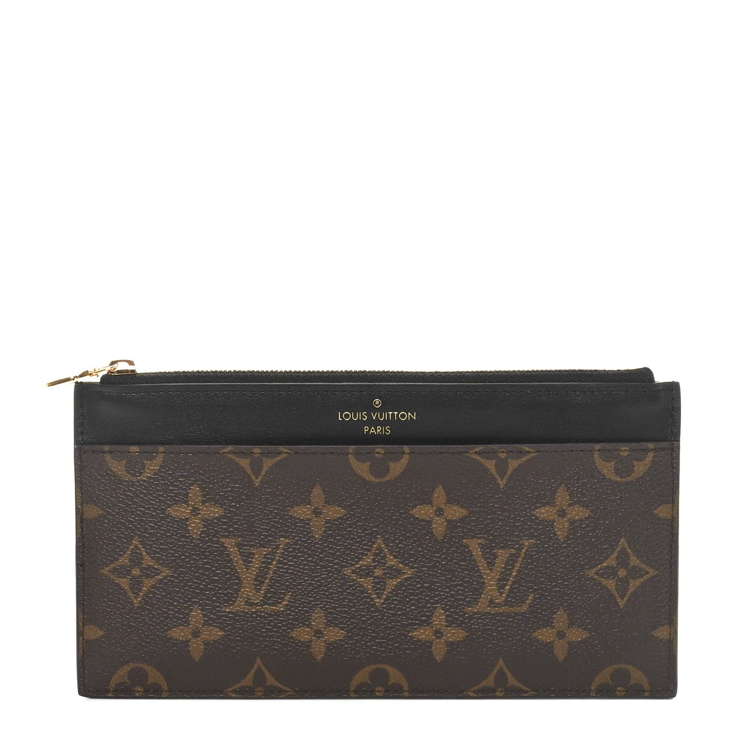 Louis Vuitton Monogram Slim Purse Black 1 of 8