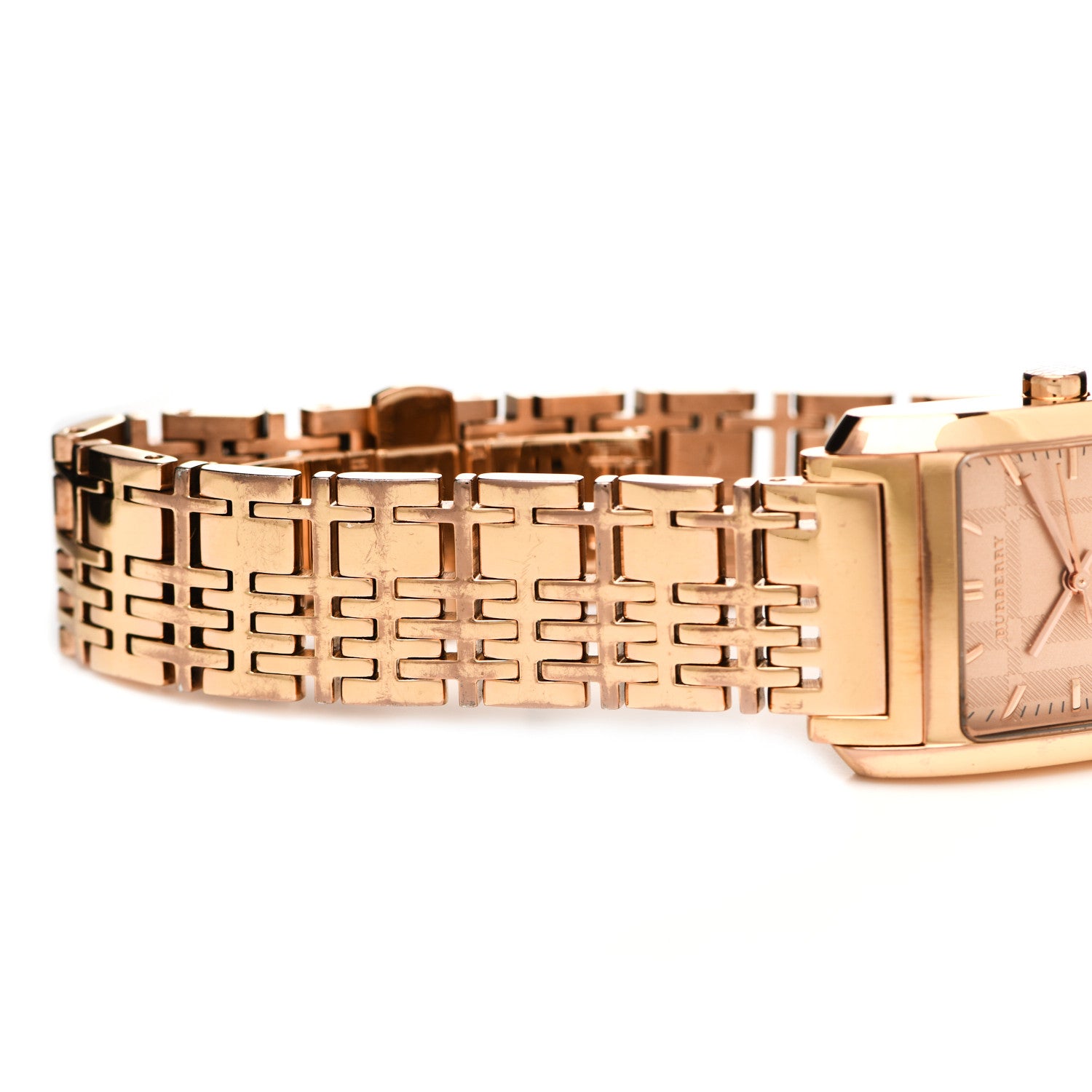 Burberry Stainless Steel 25mm Nova Check Quartz Watch Rose BU1578 5 of 7