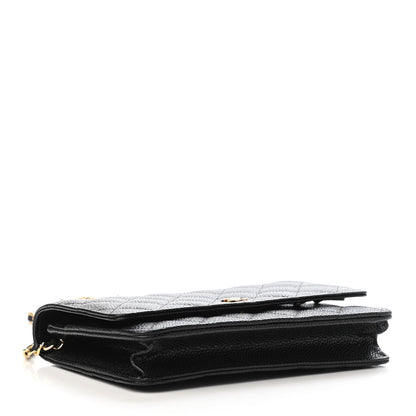 Chanel Caviar Quilted Wallet On Chain WOC Black 3 of 4