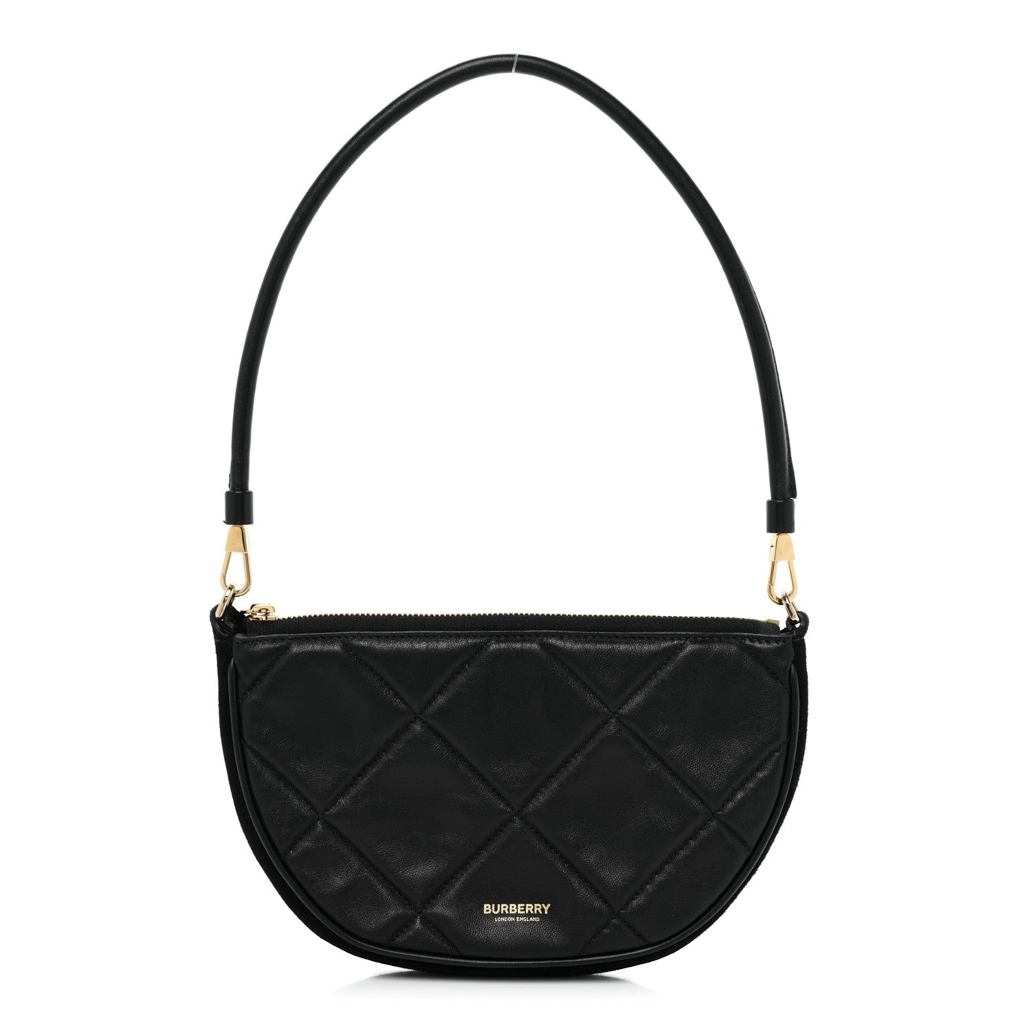Burberry Lambskin Quilted Olympia Pouch Black 1 of 9