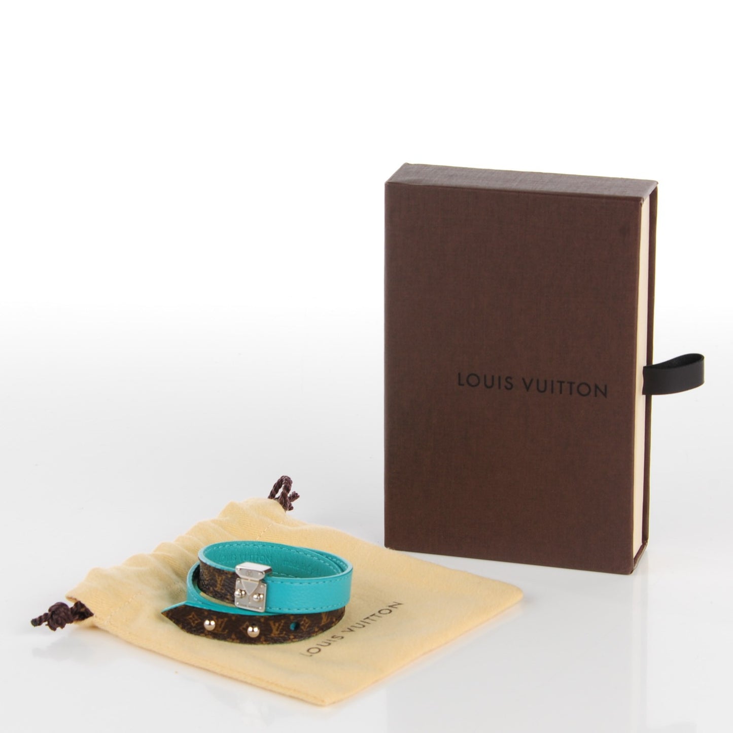 Monogram Lockit Bracelet 17 Turquoise