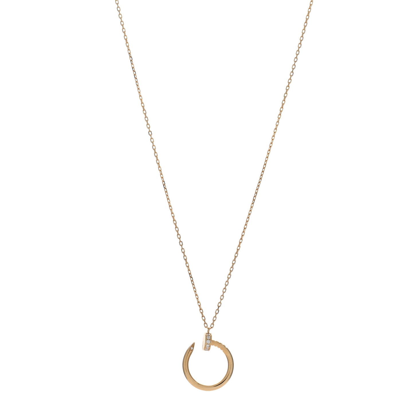 18K Yellow Gold Diamond Juste Un Clou Pendant Necklace