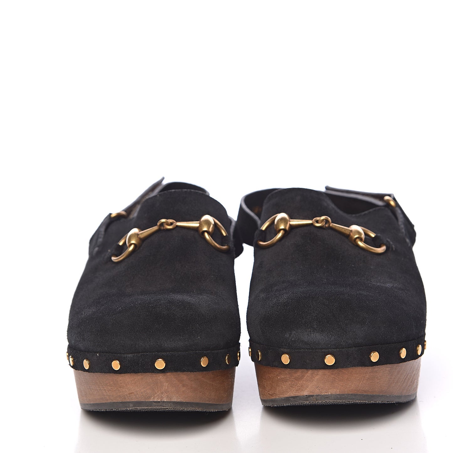 Suede Horsebit Amstel Slingback Clogs 38.5 Black