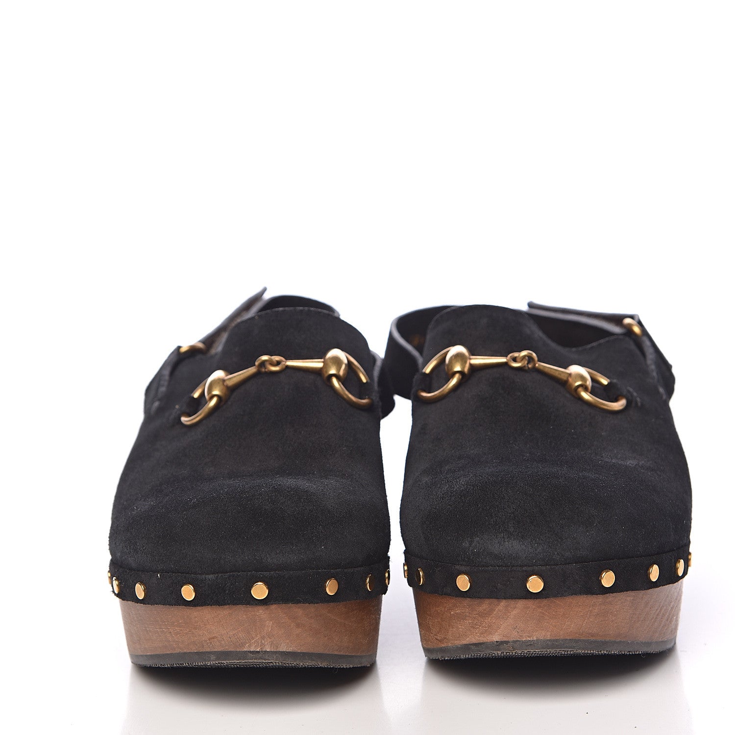 Gucci Suede Horsebit Amstel Slingback Clogs 38.5 Black 2 of 17