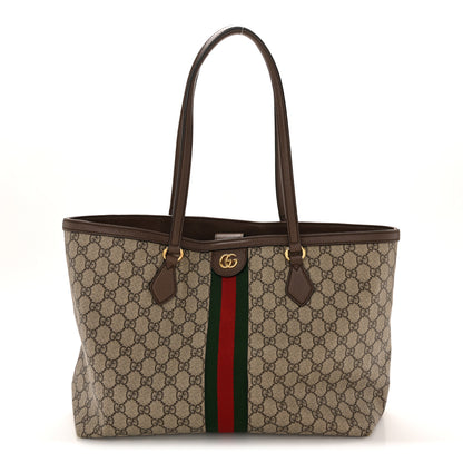 Gucci GG Supreme Monogram Medium Ophidia Shopping Tote Brown 1 of 14