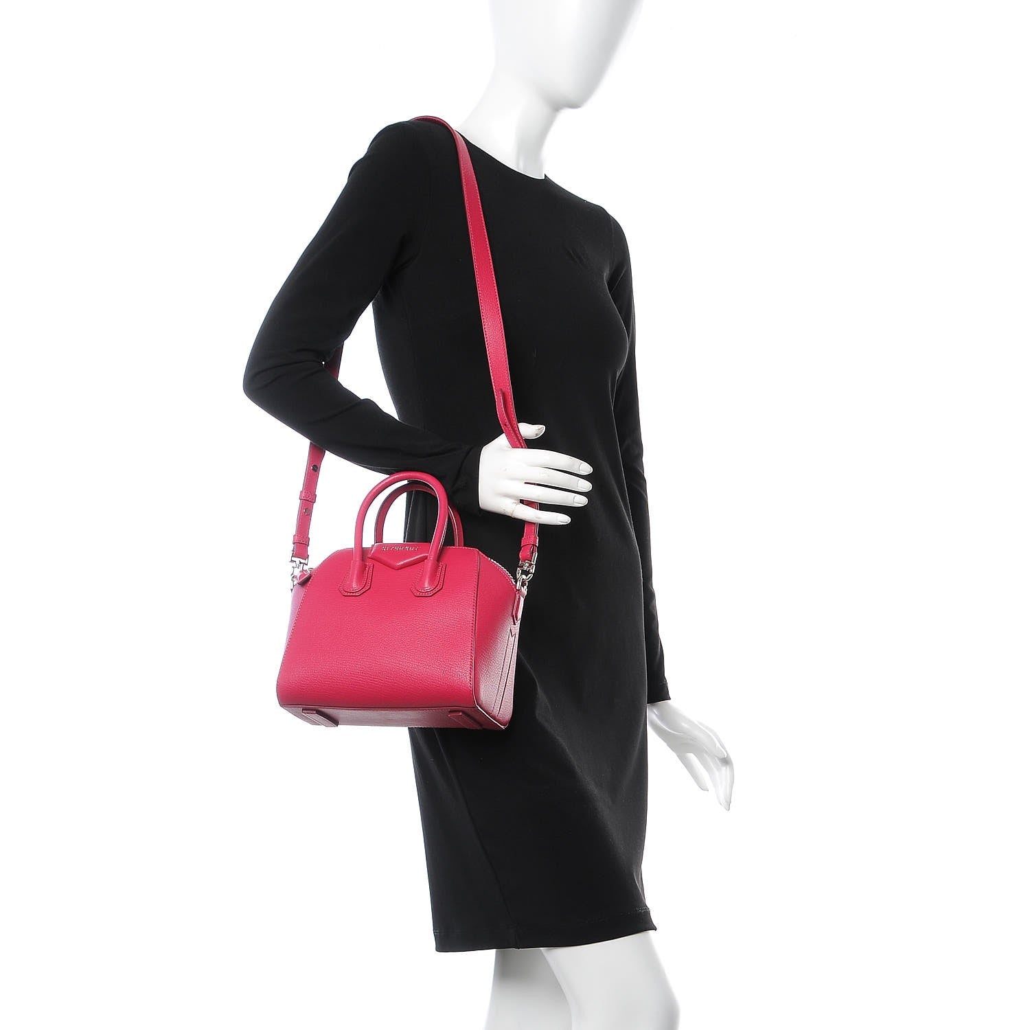 Givenchy Sugar Goatskin Mini Antigona Fushia 3 of 9