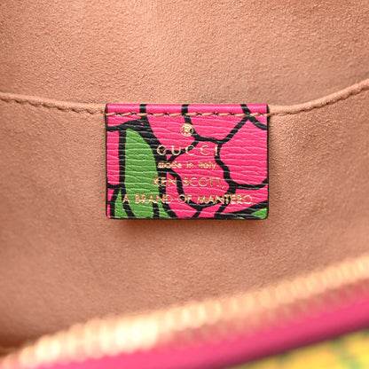 Gucci X KEN SCOTT Textured Calfskin Pomponica Print Mini Horsebit 1955 Top Handle Bag Multicolor Fuxia Pompom 6 of 10