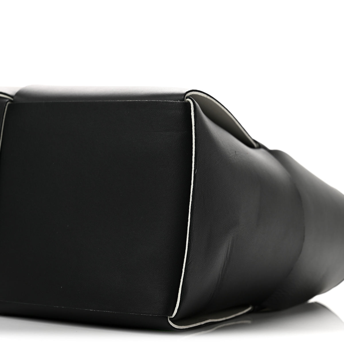 Nappa Maxi Intrecciato Medium Arco Tote Black White