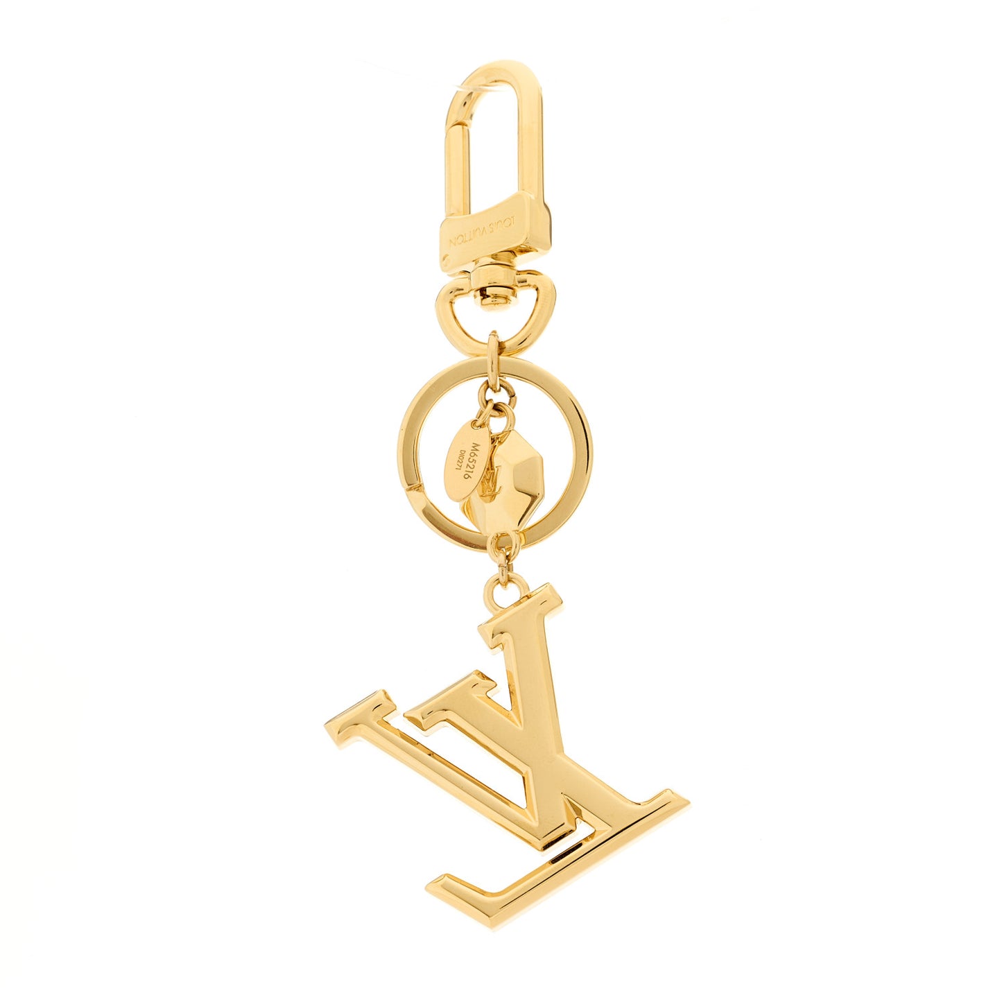 LV Facettes Bag Charm Key Holder Gold