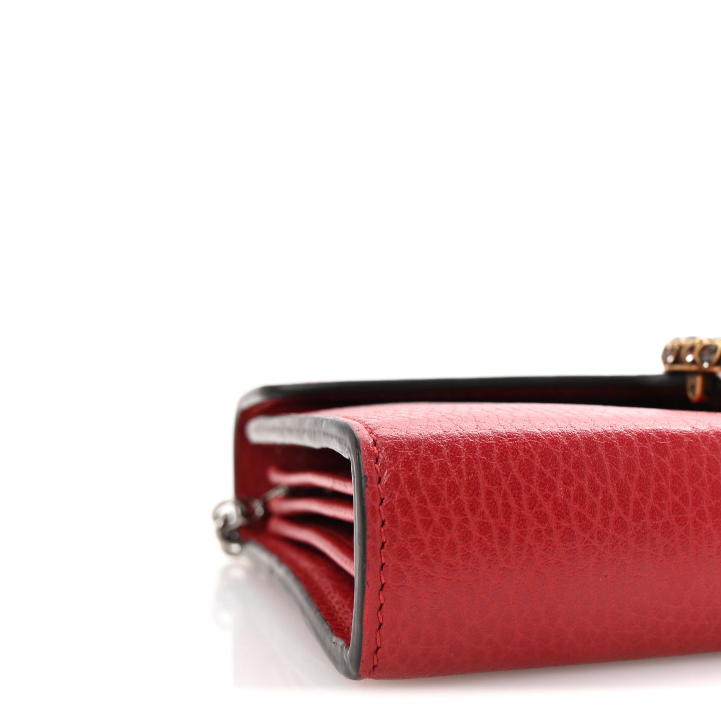 Calfskin Mini Dionysus Chain Wallet Hibiscus Red