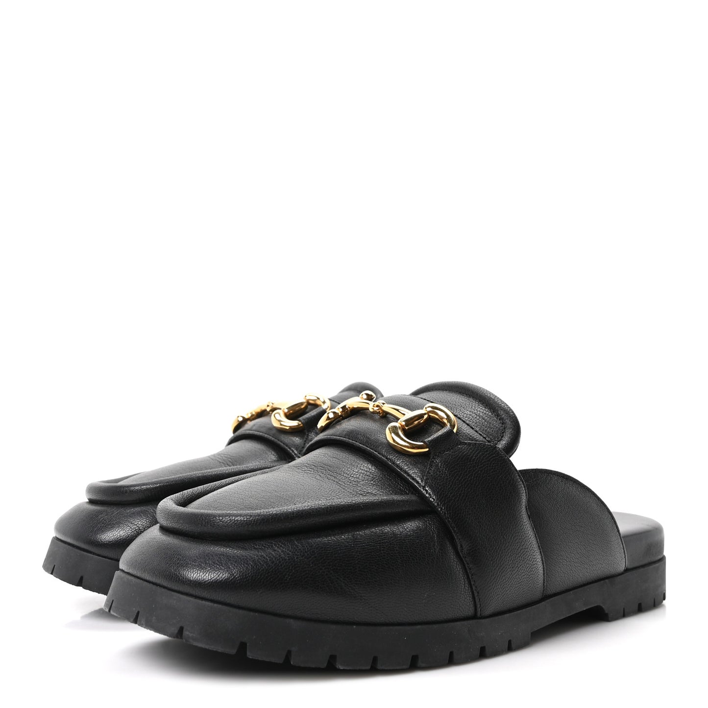 Goatskin Auroville Horsebit Mules 39.5 Black