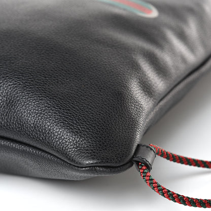 Gucci Calfskin Logo Drawstring Backpack Black 11 of 12