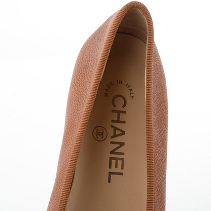 Chanel Caviar CC Cap Toe Ballerina Flats 37 Brown 7 of 7