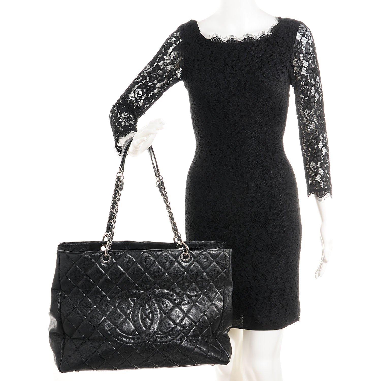 Chanel Caviar XL Grand Shopping Tote GST Black 2 of 8