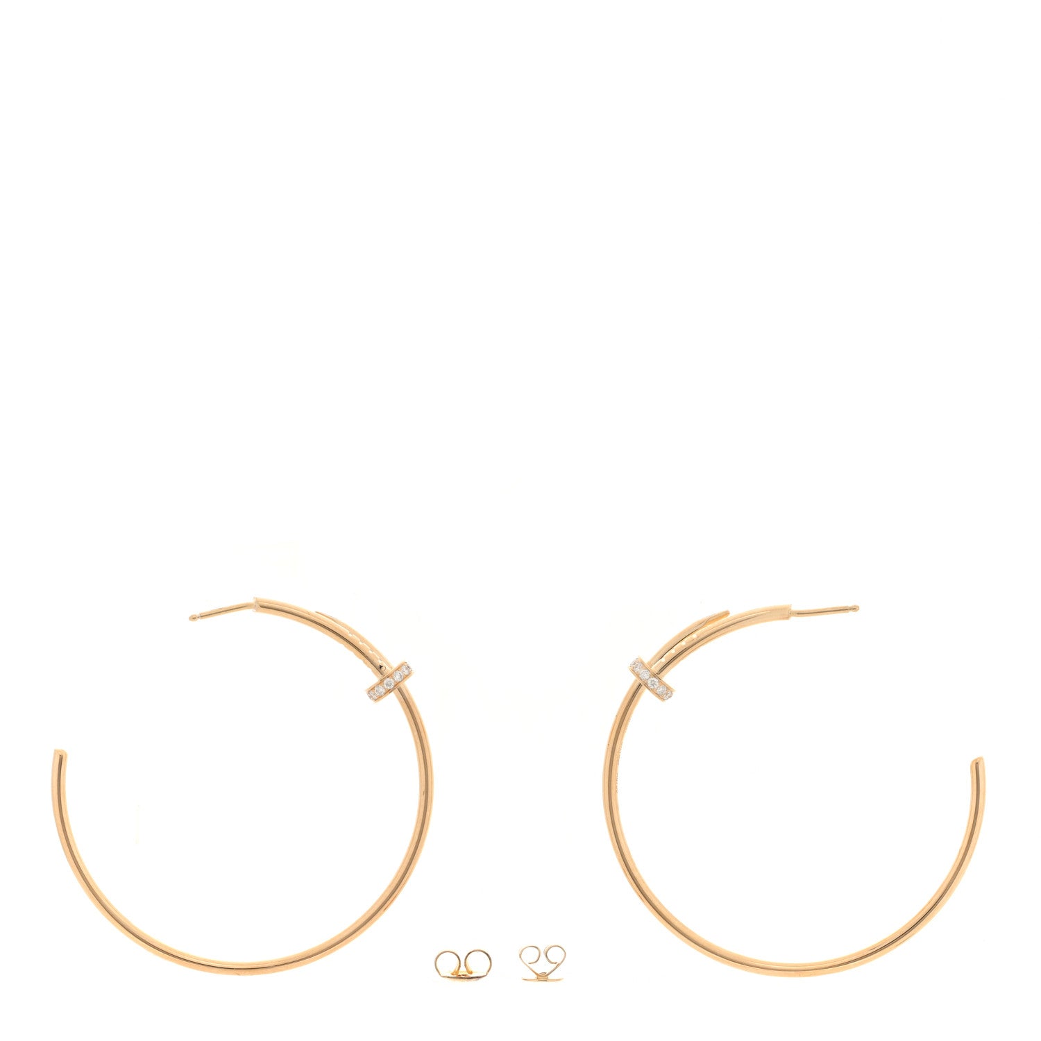 Cartier 18K Yellow Gold Diamond Juste Un Clou Hoop Earrings 3 of 5