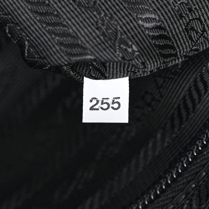 Prada Re-Nylon Vela Saffiano Pocket Double Zip Shoulder Bag Black 7 of 12