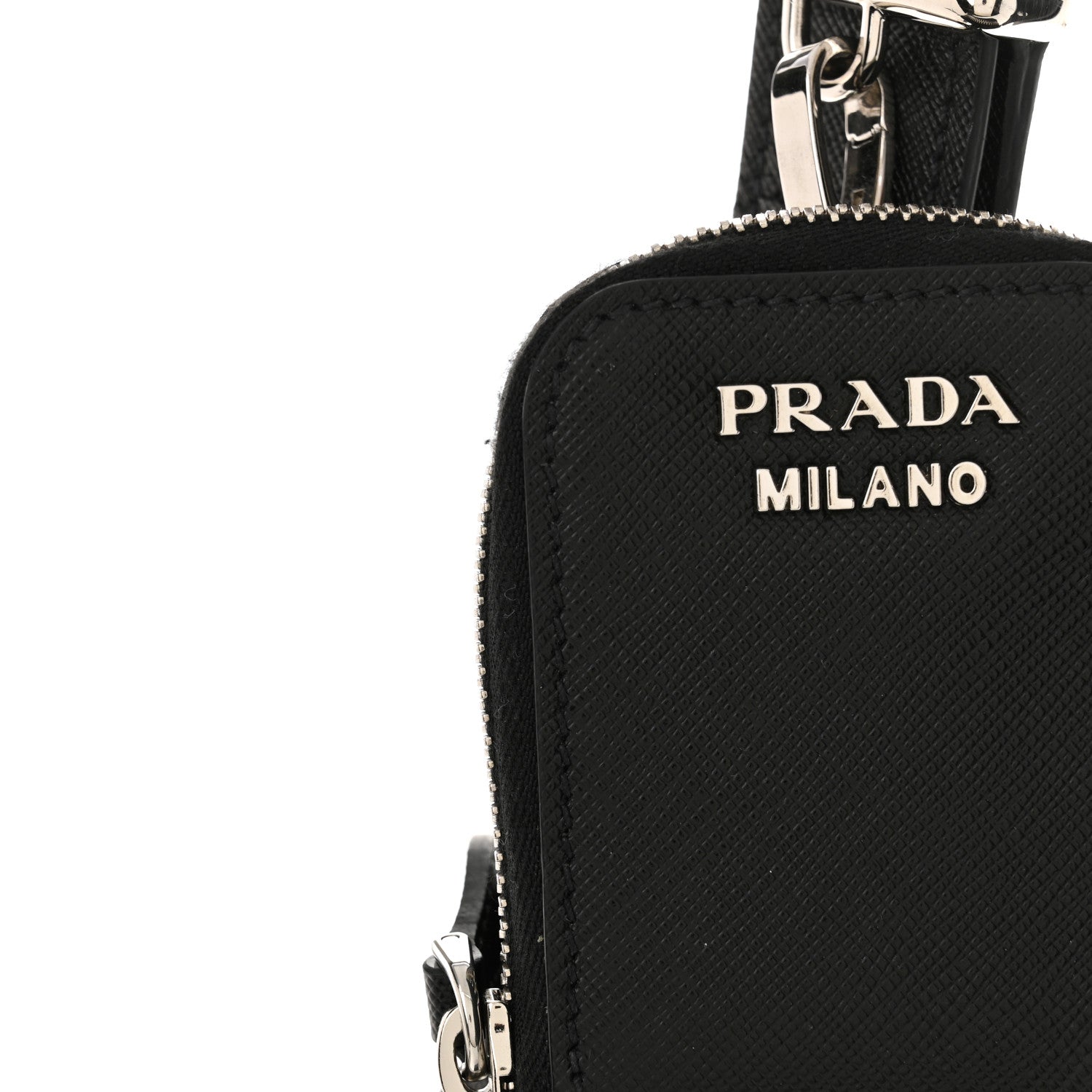 Prada Saffiano Flap Shoulder Bag Black 12 of 12