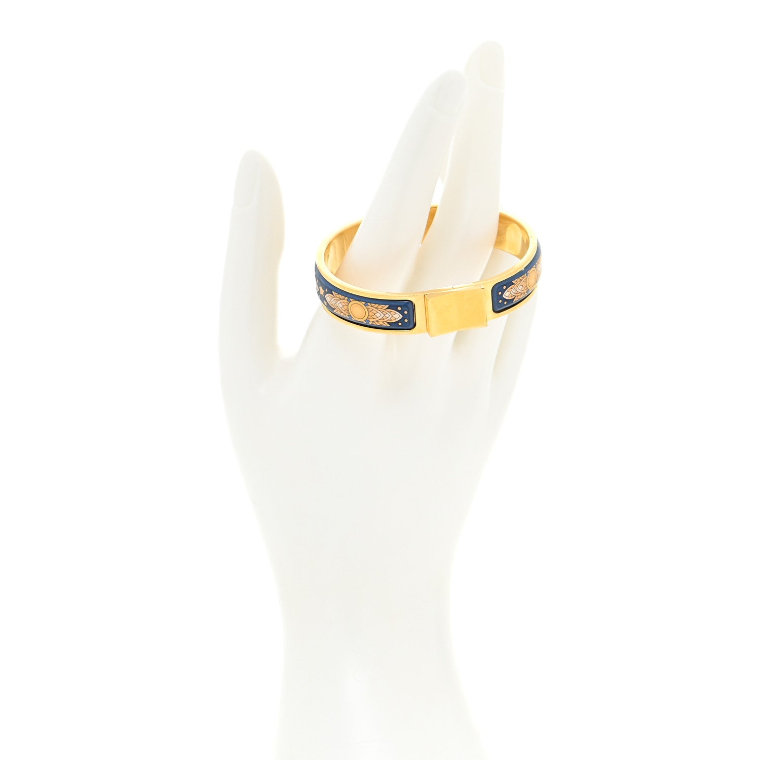 Hermes Enamel Printed Narrow Loquet Bracelet 2 of 7