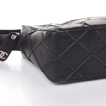 Chanel Lambskin Diamond Stitched Camera Case Black 10 of 12