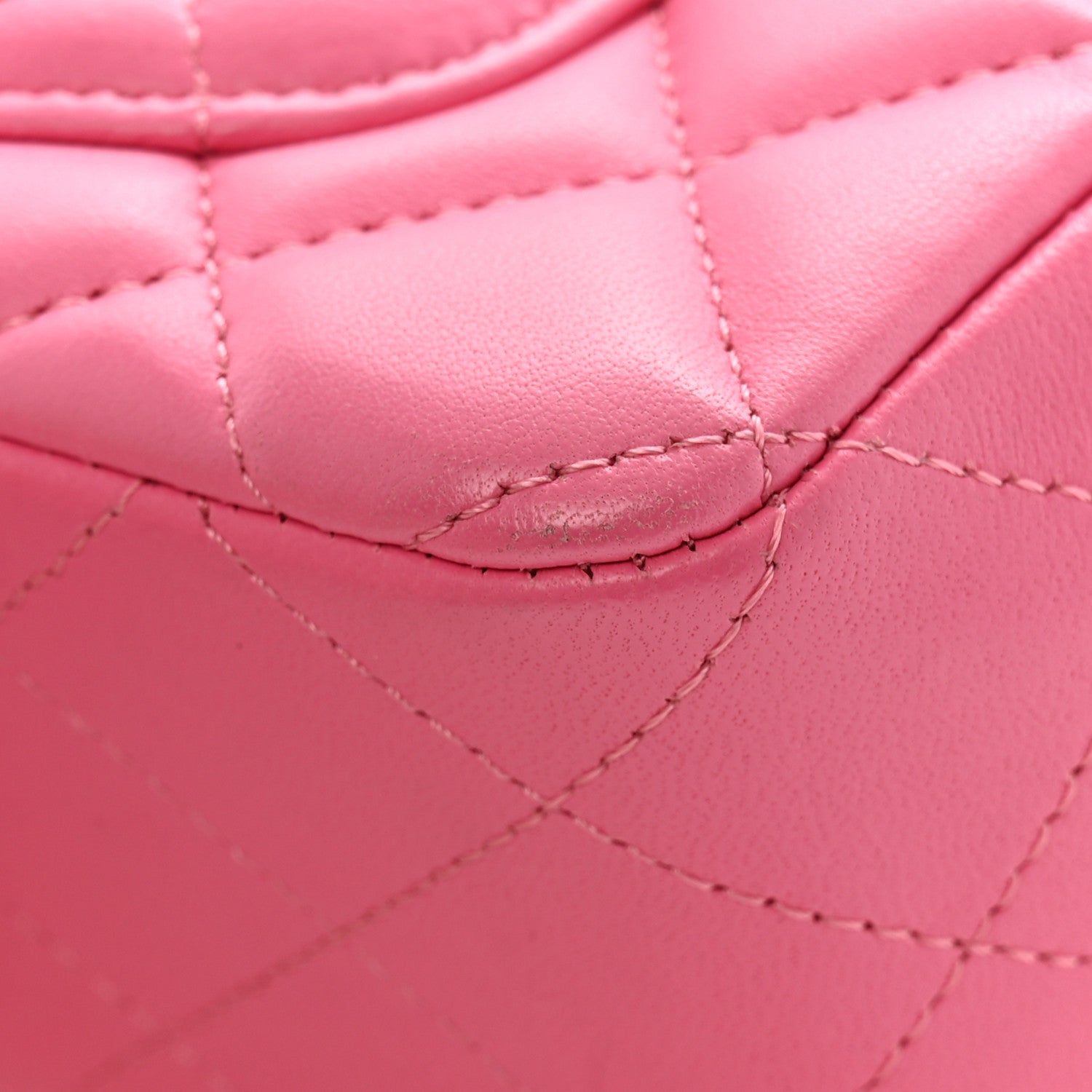 Chanel Lambskin Quilted Mini Rectangular Flap Pink 13 of 13