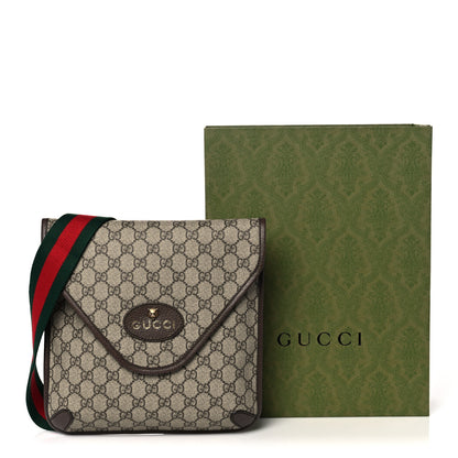 Gucci GG Supreme Monogram Web Medium Neo Vintage Flap Messenger Bag Beige New Acero 12 of 12