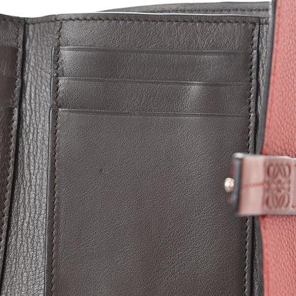 Loewe Grained Calfskin Compact Zip Wallet Burnt Red 8 of 9