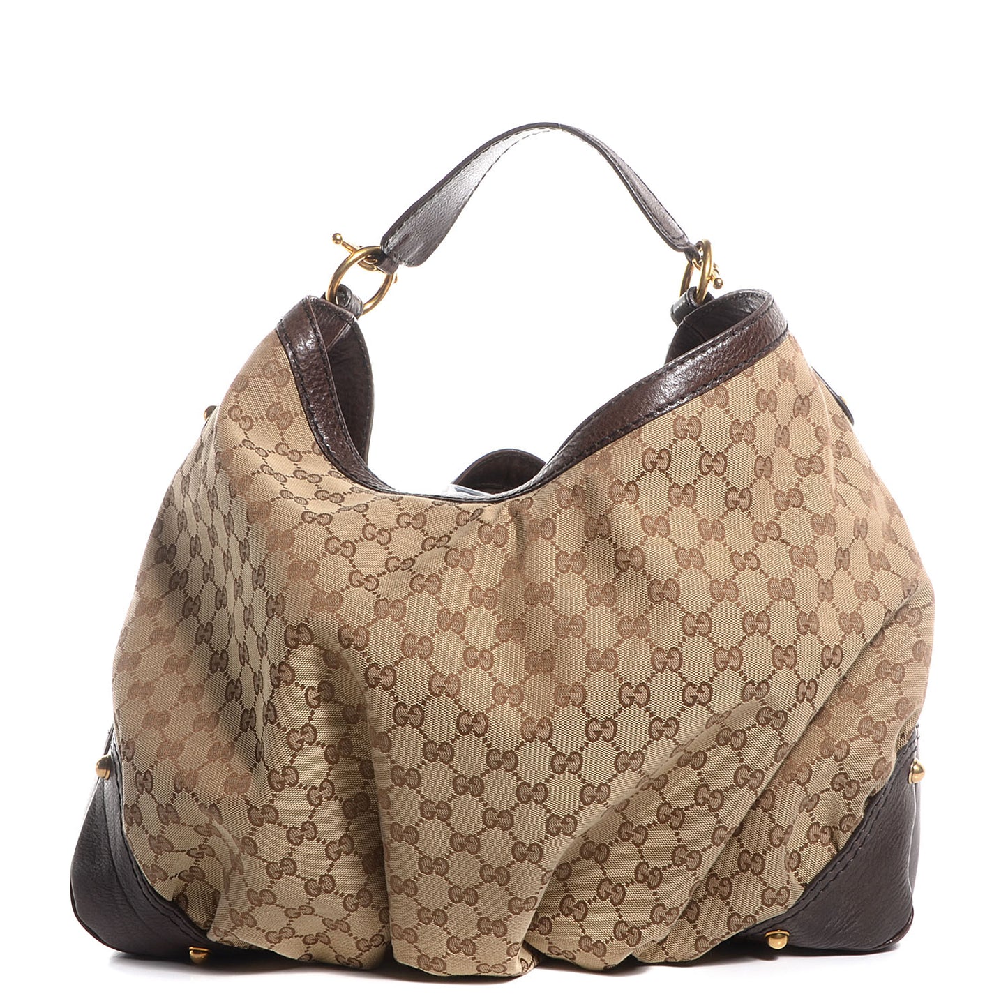 Monogram Large Jockey Hobo Brown