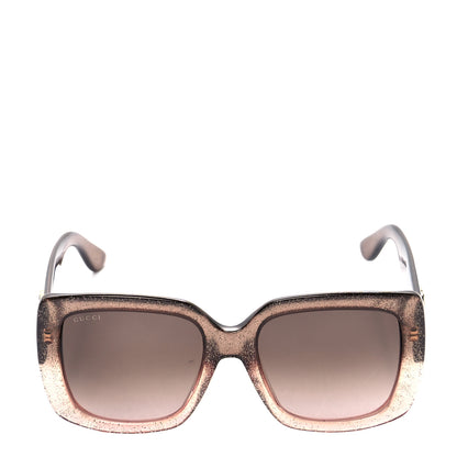 Gucci Acetate Glitter Optyl Square Sunglasses GG3837/F/S Brown Pink 2 of 8
