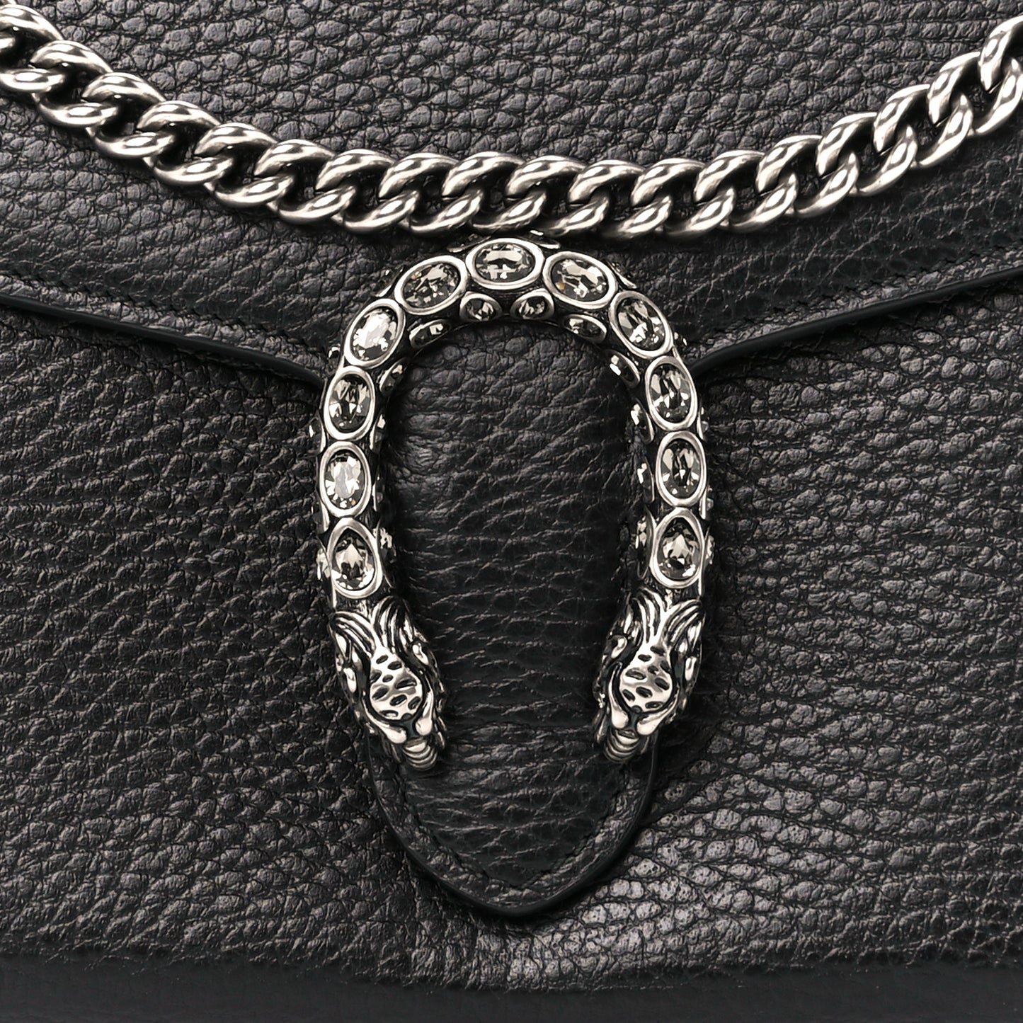Calfskin Mini Dionysus Chain Wallet Black