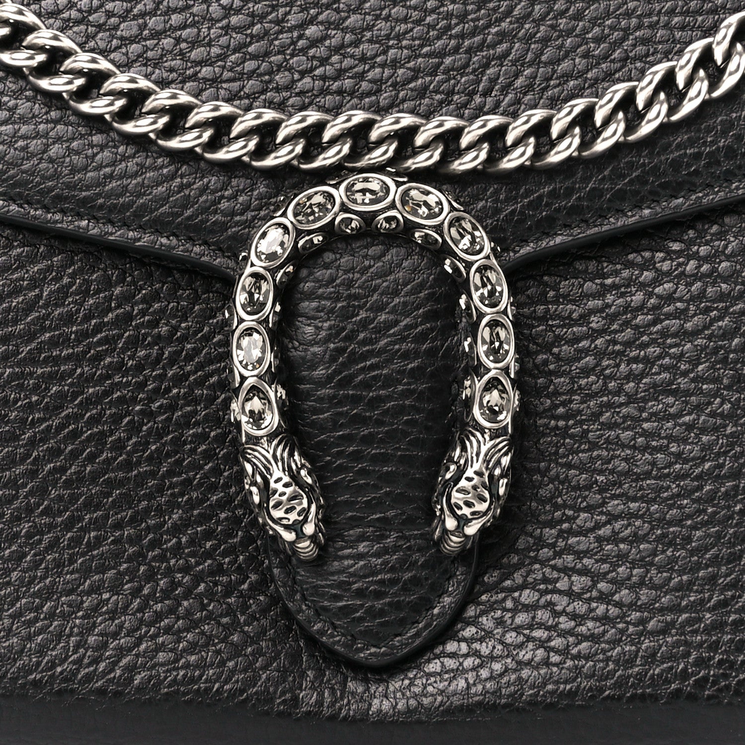 Gucci Calfskin Mini Dionysus Chain Wallet Black 9 of 12