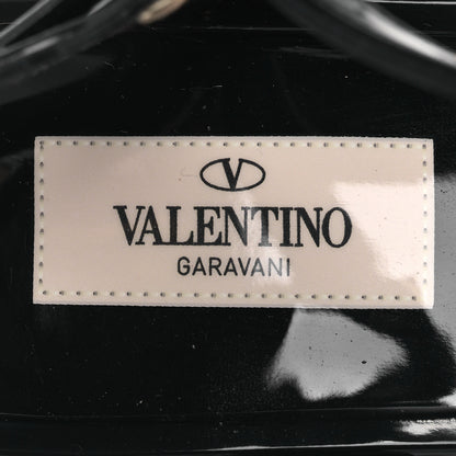 Valentino Garavani PVC Jelly Rockstud Caged Sandals 38 Black 9 of 10