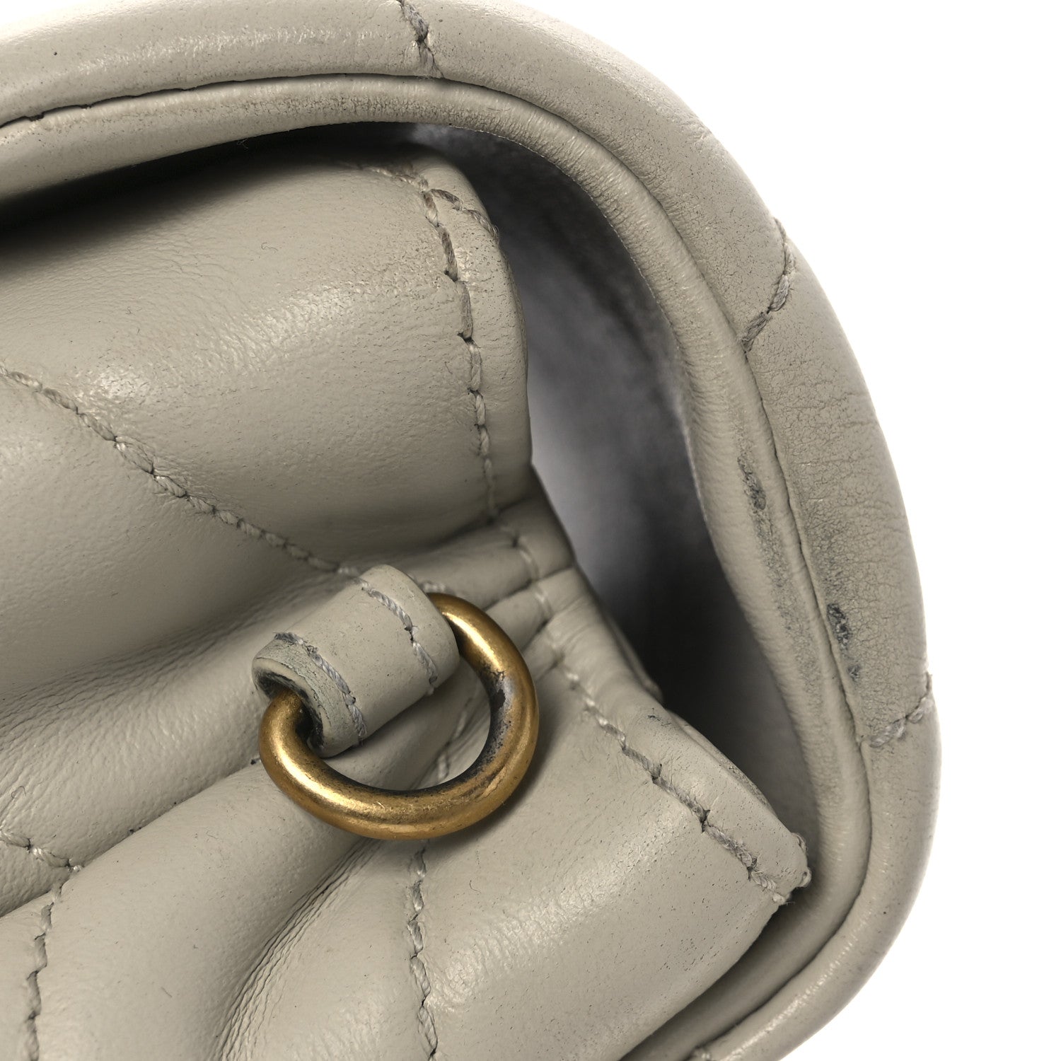 Saint Laurent Calfskin Y Quilted Monogram Toy Loulou Crossbody Bag Crema Soft 13 of 14
