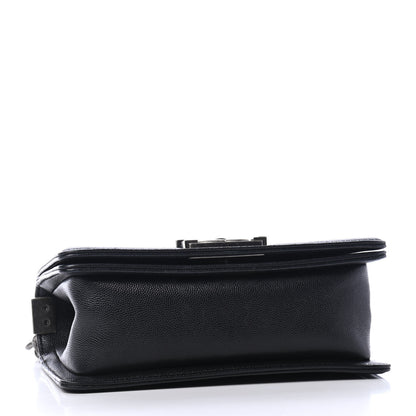 Chanel Caviar Chevron Quilted Small Boy Flap Black 3 of 4