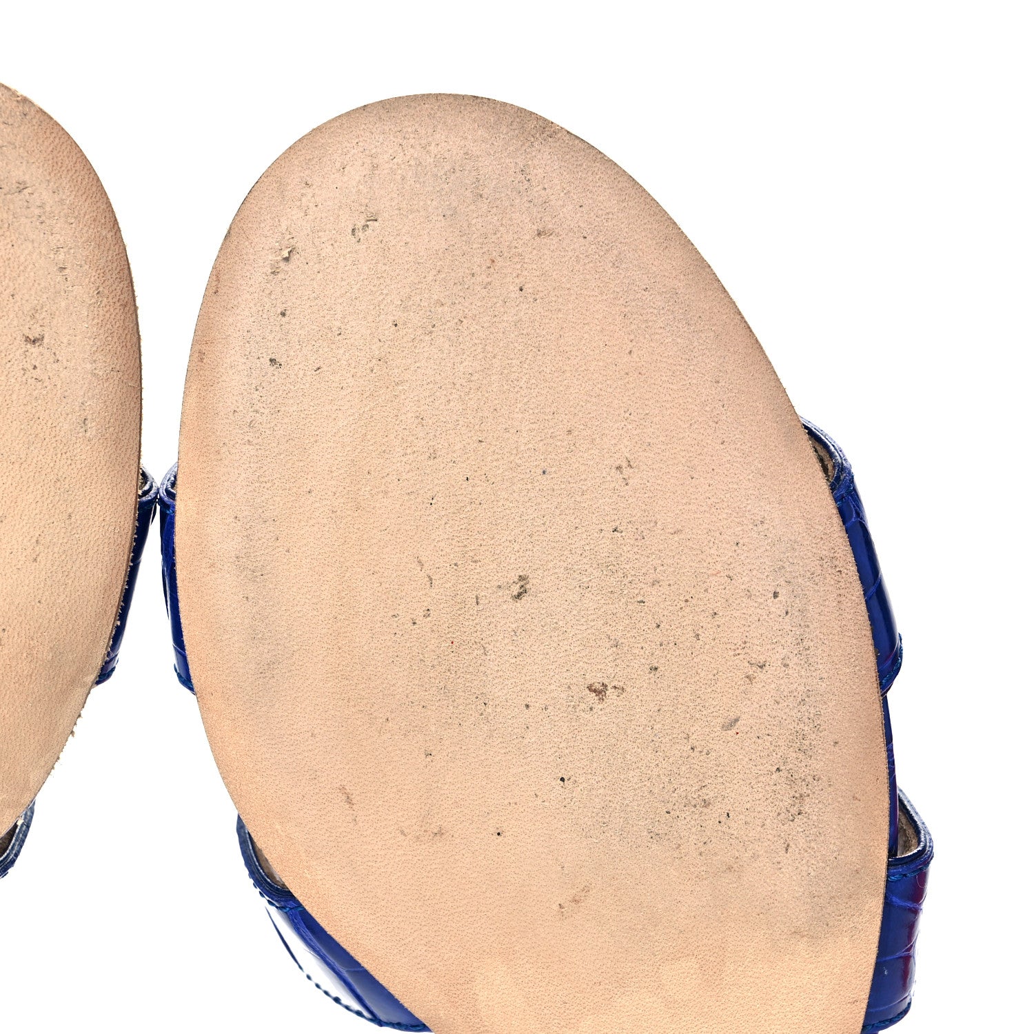 Hermes Shiny Alligator Oasis Sandals 37 Bleu Electrique 10 of 13